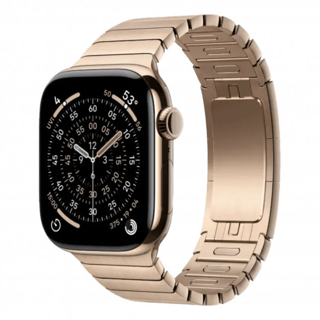 Apple Watch Series 11 GPS, 42mm Gold Titanium Case with Gold Link Bracelet