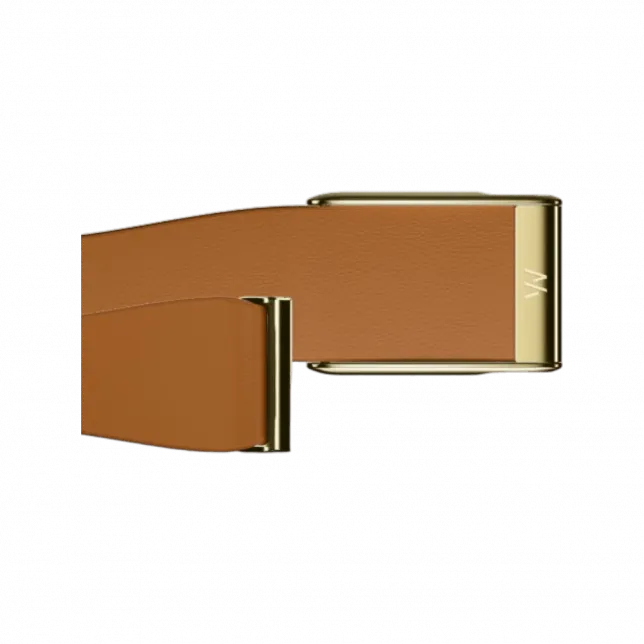 Ремінець Whoop LeatherLuxe Tapered Band для Whoop MG Camel with Gold (S/M)