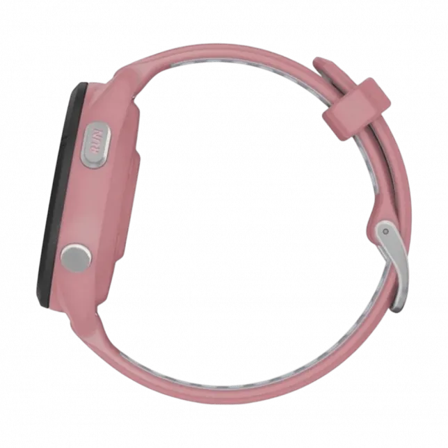 Смарт-годинник Garmin Forerunner 265S з Light Pink корпусом та Light Pink/Powder Grey рожевим силіконовим ремінцем