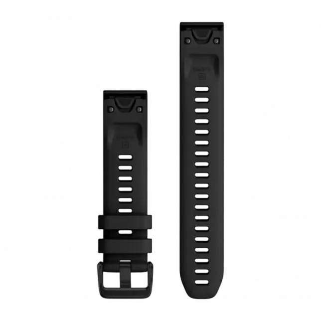 Ремінець QuickFit 20 мм, Black чорний силіконовий (комплект з трьох частин)