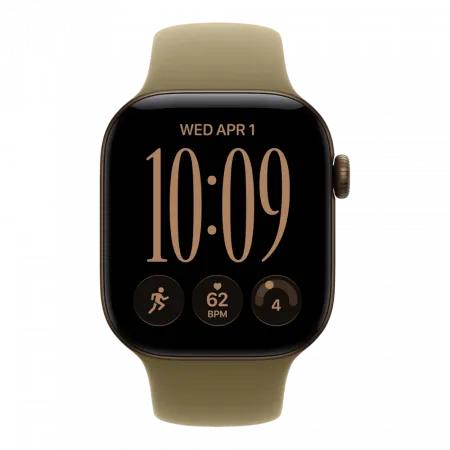 Apple Watch Series 12 GPS 46mm Dark Bronze Aluminum Case with Olive Sport Band M/L (MJEU4)