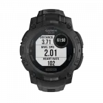 Смарт-годинник Garmin Instinct 3 45 мм, Solar, Tactical Edition Black чорний з чорним силіконовим ремінцем
