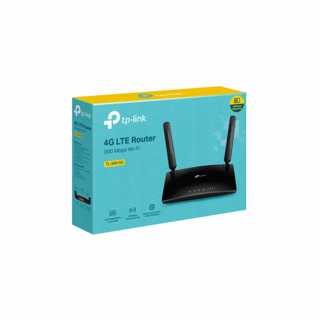 Маршрутизатор TP-LINK TL-MR150 N300, 4G/LTE, 3xFE LAN, 1xFE WAN