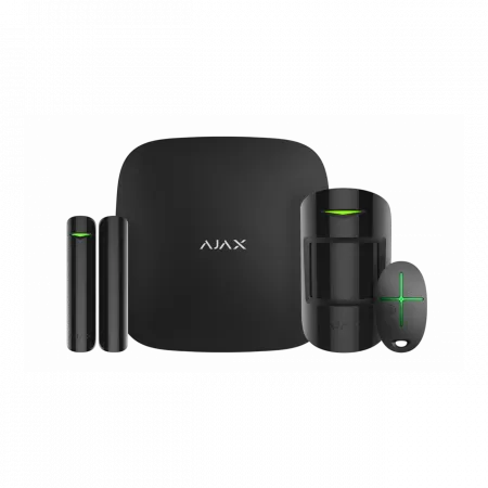 Комплект охоронної сигналізації Ajax StarterKit 2, hub2, motionprotect, doorprotect, spacecontrol, jeweller, бездротовий, чорний