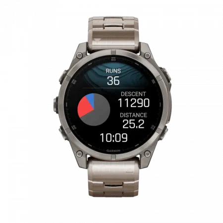 Смарт-годинник Garmin Fenix 8 47мм, AMOLED Sapphire, Titanium з титановим браслетом