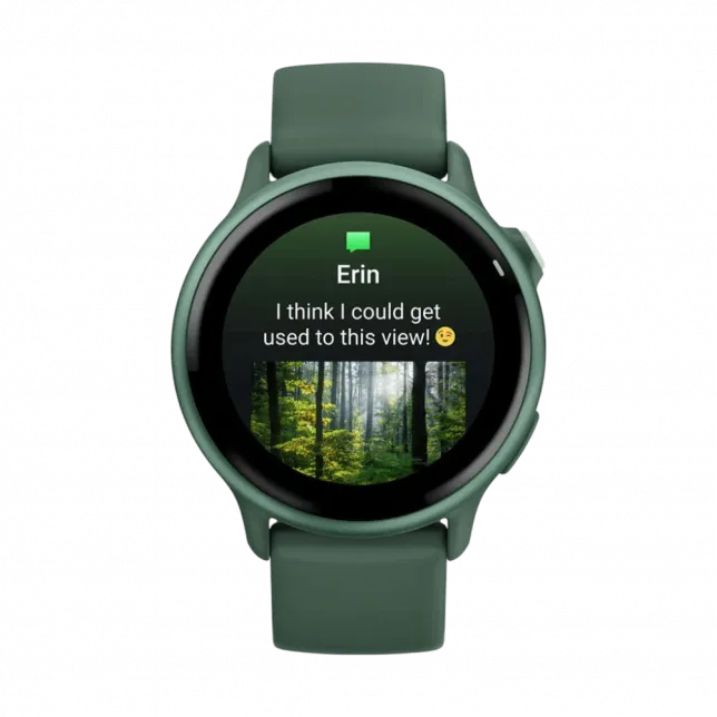 Смарт-годинник Garmin Vivoactive 6 Metallic Jasper Green з Jasper Green зеленим силіконовим ремінцем