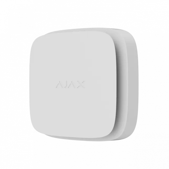 Датчик диму та температури Ajax FireProtect 2 RB Heat Smoke Jeweler, змінна батарея, бездротовий, білий