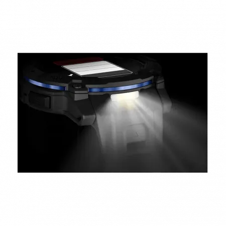 Смарт-годинник Garmin Instinct 3 50 мм, AMOLED Black чорний з Black/Bolt Blue чорним/синім силіконовим ремінцем