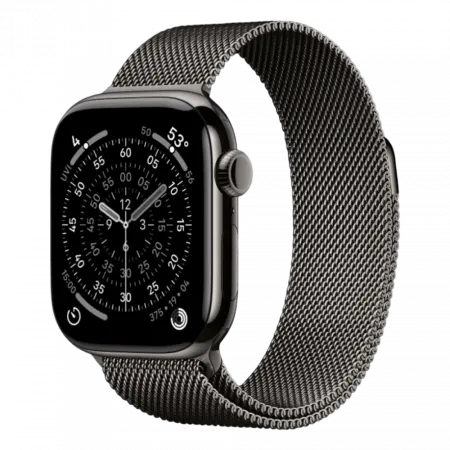 Apple Watch Series 11 GPS, 46mm Slate Titanium Case with Slate Milanese Loop (M/L)