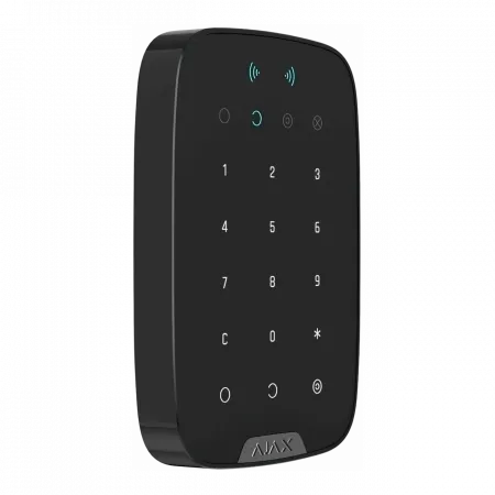 Бездротова сенсорна клавіатура Ajax Keypad Plus, jeweller, бездротовий, чорний (26077.83.BL1)