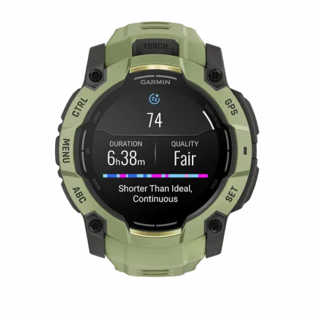 Смарт-годинник Garmin Instinct 3 50 мм, AMOLED Fern Green зелений з Fern Green зеленим силіконовим ремінцем