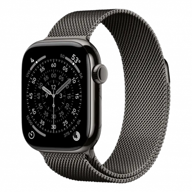 Apple Watch Series 11 GPS, 46mm Slate Titanium Case with Slate Milanese Loop (M/L)