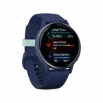 Смарт-годинник Garmin Vivoactive 5 Metallic Navy Aluminium Вezel з темно-синім корпусом Navy та силіконовим ремінцем