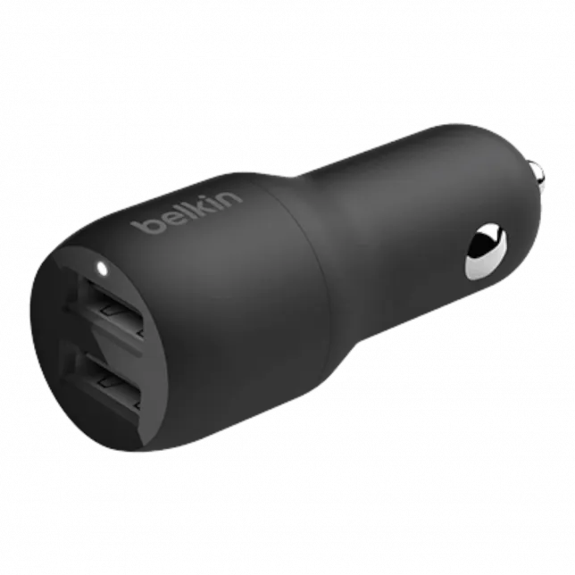 Автомобільний зарядний пристрій Belkin Car Charger 24W Dual USB-A Black