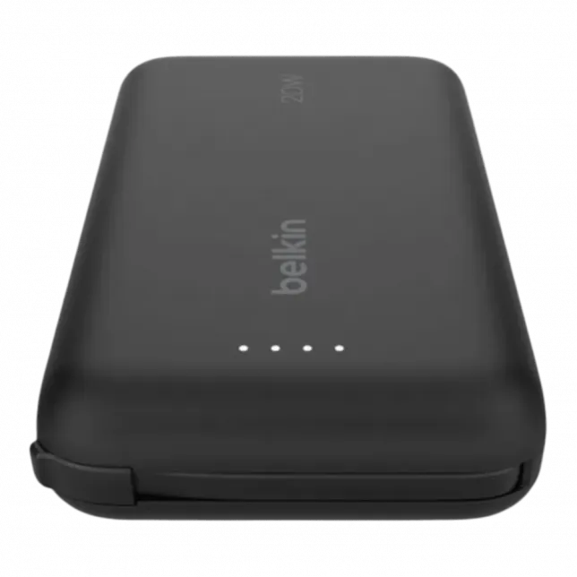 Повербанк Belkin 10000mAh 20W з інтегрованим кабелем USB-C, Black