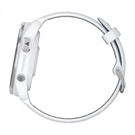 Смарт-годинник Garmin Forerunner 965 Titanium Bezel з Whitestone корпусом та Whitestone/Powder Grey силіконовим ремінцем