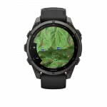 Смарт-годинник Garmin Fenix 9 47мм, Carbon Grey DLC Titanium з Black чорним силіконовим ремінцем