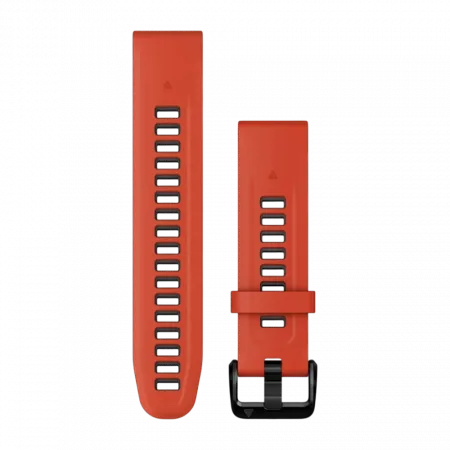 Ремінець QuickFit 20 мм, Flame Red/Graphite червоний/сірий силіконовий