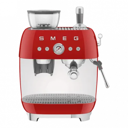 Кавомашина еспресо з кавомолкою Smeg (Red)