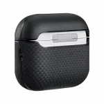 Магнітний чохол Pitaka Aramid Fiber Magnetic Case Sunset для AirPods Pro 3 Plain Black/Grey