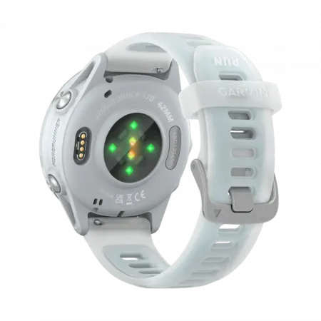 Смарт-годинник Garmin Forerunner 570 42мм Cloud Blue Aluminum з Translucent Whitestone/Cloud Blue білим силіконовим ремінцем