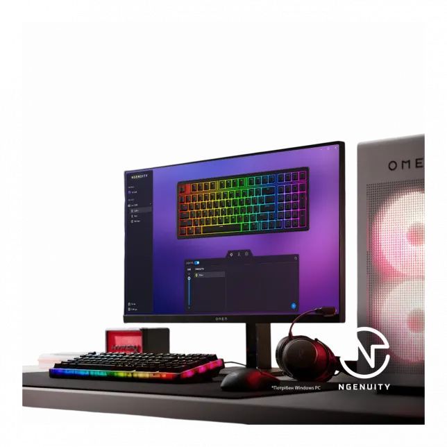 Клавіатура механічна HyperX Alloy Origins 2 1800 103key, Red, USB-A, Hot-Swap, EN/UA, RGB, чорний