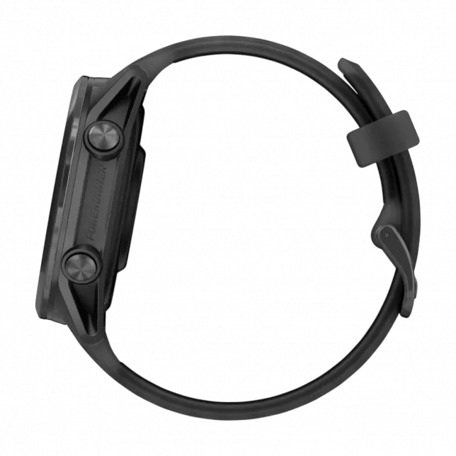 Смарт-годинник Garmin Forerunner 570 42мм Slate Gray Aluminum з Translucent Black чорним силіконовим ремінцем