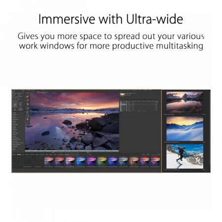 Монітор Asus 34.1" ProArt PA34VCNV 2xHDMI, 2xDP, USB-C, 2xUSB, RJ-45, MM, IPS, 3440x1440, 21:9, sRGB 100%, CURVED, AdaptiveSync, HAS, HDR10