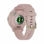 Смарт-годинник Garmin Venu 3S Soft Gold Stainless Steel Bezel з Dust Rose рожевим корпусом та силіконовим ремінцем