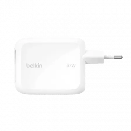 Зарядний пристрій Belkin 67W USB-C PD PPS + вбудований кабель USB-C White