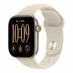 Apple Watch Series 12 GPS 42mm Light Gold Aluminum Case with Sand Sport Band M/L (MJEE4)