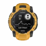 Смарт-годинник Garmin Instinct 3 50 мм, Solar Sunburst помаранчевий з Sunburst/Grey помаранчевим/сірим силіконовим ремінцем
