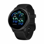 Смарт-годинник Garmin Vivoactive 6 Slate з Black чорним силіконовим ремінцем