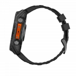 Смарт-годинник Garmin Fenix 8 51мм, AMOLED Slate Gray з Black чорним силіконовим ремінцем