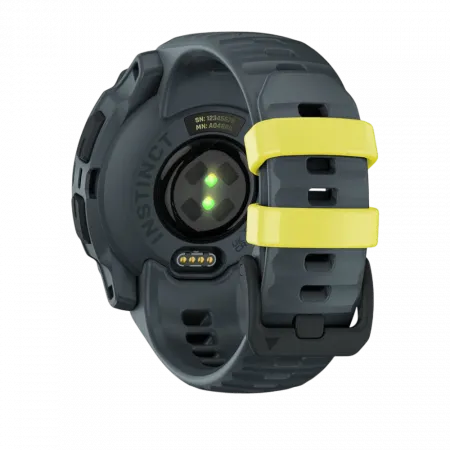 Смарт-годинник Garmin Instinct E 40 мм Electric Lime жовтий з Twilight сірим силіконовим ремінцем