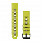 Ремінець QuickFit 22 мм, Electric Lime/Graphite жовтий/сірий силіконовий
