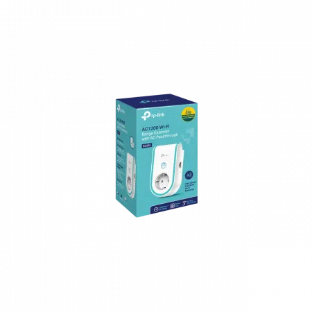 Розширювач покриття WiFi TP-LINK RE365 AC1200б 1хFE LAN, MESH, Розетка