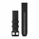 Ремінець QuickFit 22 мм, Black чорний, Black Stainless Steel застібка, силіконовий