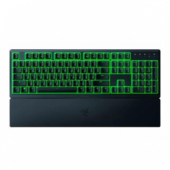 Клавіатура мембранна Razer Ornata V3 X 104key, USB-A, EN/UK, RGB, чорний