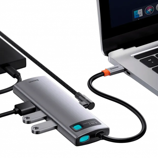 Перехідник Baseus HUB 8-in-1 Type-C Space Gray