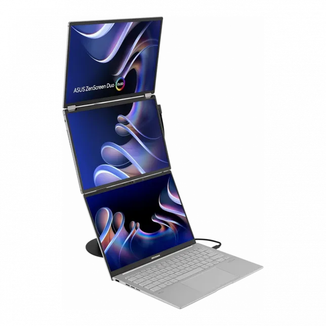 Монітор портативний Asus 2x14" ZenScreen DUO MQ149CD mHDMI, 2xUSB-C, OLED, 1920x1200, 16:10, DCI-P3 100%, HDR400, Cover
