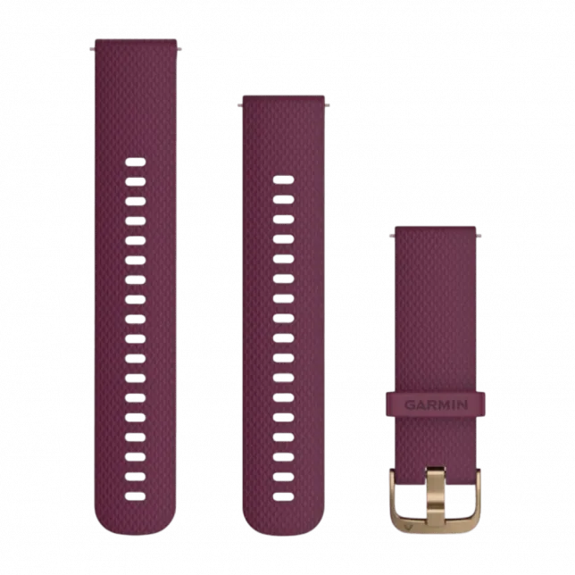 Ремінець Quick Release 20 мм, Berry, Rose Gold застібка бордовий силіконовий
