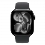 Apple Watch Series 11 GPS, 42mm Jet Black Aluminium Case with Black Solo Loop Size 7