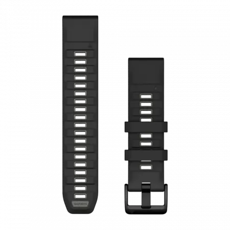 Ремінець QuickFit 22 мм, Black/Pebble Gray чорний силіконовий