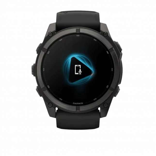 Смарт-годинник Garmin Fenix 9  51мм, Carbon Grey DLC Titanium з Black чорним силіконовим ремінцем