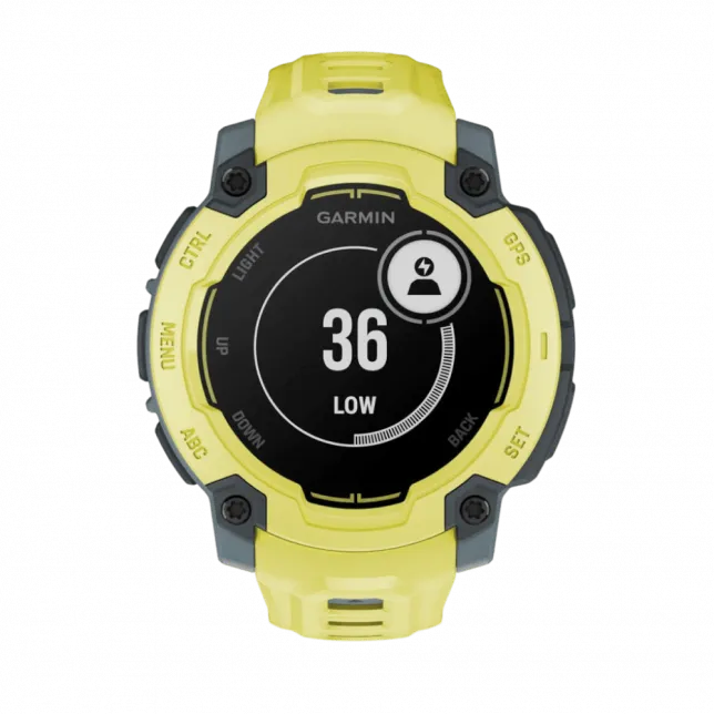 Смарт-годинник Garmin Instinct E 45 мм Electric Lime жовтий з Electric Lime жовтим силіконовим ремінцем