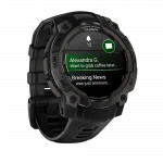 Смарт-годинник Garmin Instinct 3 45 мм, AMOLED Black чорний з Black чорним силіконовим ремінцем