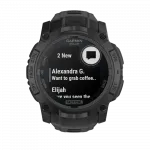 Смарт-годинник Garmin Instinct 3 50 мм, Solar, Tactical Edition Black чорний з чорним силіконовим ремінцем
