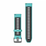 Ремінець Quick Release 22 мм, Aqua/Black бірюзовий, Slate застібка, силіконовий