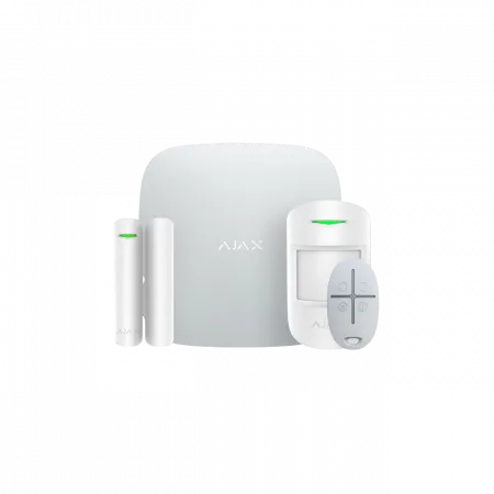 Комплект охоронної сигналізації Ajax StarterKit 2, hub2, motionprotect, doorprotect, spacecontrol, jeweller, бездротовий, білий